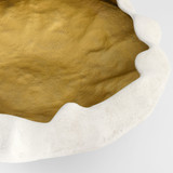 Large Selene Low Bowl in White & Gold by Cyan Design