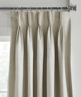 Oxford Linen Cotton Pinch Pleat Curtain in Natural by Ellora Casa by India's Heritage