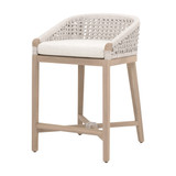 Essentials For Living - Montecito Outdoor Counter Stool in White Speckle Round Rope