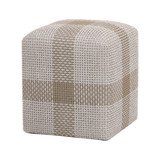 Essentials For Living - Cross Accent Cube in Taupe & White Flat Rope Essentials For Living - Cross Accent Cube in Taupe & White Flat Rope