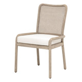Essentials For Living - Avalon Dining Chair in LiveSmart Peyton Pearl, Natural Gray Mahogany, Cane