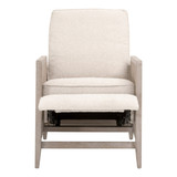 Essentials For Living - Leone Club Chair LiveSmart Gellar-Linen in Natural Gray Oak, Cane