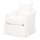 Essentials For Living - Faye Slipcover Swivel Club Chair in Cream Crepe Essentials For Living - Faye Slipcover Swivel Club Chair in Cream Crepe