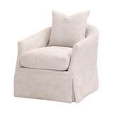 Essentials For Living - Faye Slipcover Swivel Club Chair in LiveSmart Halifax-Ivory