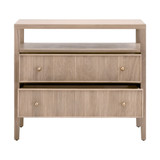 Essentials For Living - Highland Open Shelf, 2-Drawer Nightstand in Natural Oak Essentials For Living - Highland Open Shelf, 2-Drawer Nightstand in Natural Oak