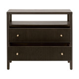 Essentials For Living - Highland Open Shelf 2-Drawer Nightstand in Dutch Brown Oak Essentials For Living - Highland Open Shelf 2-Drawer Nightstand in Dutch Brown Oak