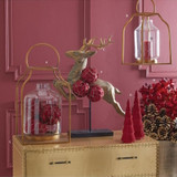 K&K Interiors 31 Inch Gold Flying Reindeer K&K Interiors 31 Inch Gold Flying Reindeer