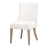 Essentials For Living - Duet Dining Chair in LiveSmart Peyton Pearl, Performance Bisque French Linen, Natural Gray Ash (Set of 2)