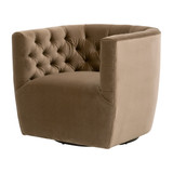Essentials For Living - Marcel Swivel Club Chair in Caramel Velvet
