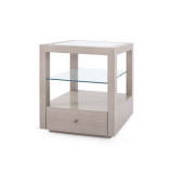 Villa & House - Gavin 1-Drawer Side Table, Taupe Gray