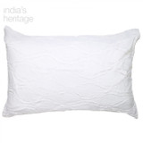 Ellora Casa by India's Heritage Fraying Euro Shams in White