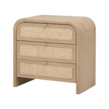 Essentials For Living - Cannes 3-Drawer Nightstand, Natural Oak