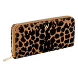 WOLF - Savanna Leopard Print Long Zip Wallet