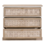 Essentials For Living - Weave Entry Cabinet in Smoke Gray Oak, White Painted Oak