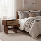 Zuo Modern Amaria Nightstand Natural & Walnut