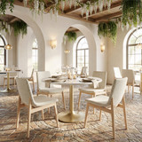 Zuo Modern Ithaca Dining Table White & Gold