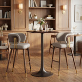 Zuo Modern Brew Barstool Beige & Walnut