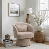 Zuo Modern Liva Swivel Chair Frosty Brown