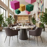 Zuo Modern Jorf Dining Table Beige & Bronze