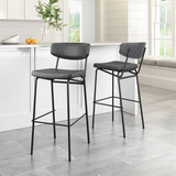 Zuo Modern Charon Barstool (Set of 2) Vintage Black
