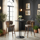 Zuo Modern Brew Counter Stool Brown & Walnut