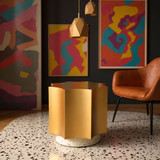 Zuo Modern Osam Side Table Gold & Beige