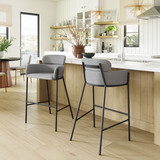 Zuo Modern Bremor Barstool Slate Gray