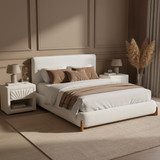Zuo Modern Baris Queen Bed Ivory