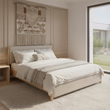 Zuo Modern Hadi King Bed Beige & Natural