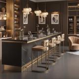 Zuo Modern Velar Barstool (Set of 2) Beige