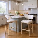 Zuo Modern Aurea Barstool (Set of 2) Light Gray