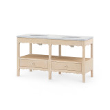 Villa & House - Arianna 2-Drawer Cabinet with 60" Marble Vanity Top, Sand