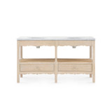 Villa & House - Arianna 2-Drawer Cabinet with 60" Marble Vanity Top, Sand