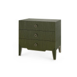 Villa & House - Madeline 3-Drawer Side Table, Deep Olive