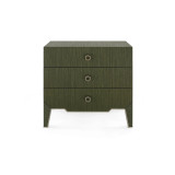 Villa & House - Madeline 3-Drawer Side Table, Deep Olive