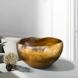 Lucas + McKearn Annunciation Bowl in Gold Finish with Silver Accents