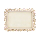 Jay Strongwater Emery Bejeweled 4" x 6" Crystal Picture Frame in Baby Pink
