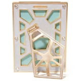 Jay Strongwater Lavinia 4" x 6" Crystal Picture Frame in Pale Blue