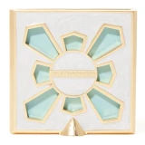 Jay Strongwater Leland Pave Corner 2" Crystal Picture Frame in Baby Blue