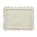Jay Strongwater Leslie Bejeweled 5" x 7" Crystal Picture Frame in Baby Blue