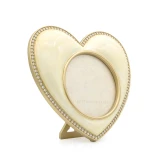 Jay Strongwater Chantal Heart Crystal Picture Frame in Gold