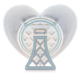 Jay Strongwater Chantal Heart Crystal Picture Frame in Pale Blue