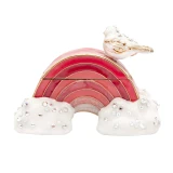 Jay Strongwater Rowan Pink Rainbow Crystal Keepsake Box