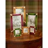 Jay Strongwater Leland Pave Corner 2" x 2" Crystal Picture Frame in Bouquet