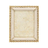 Jay Strongwater Emilia Stone Edge 3" x 4" Crystal Picture Frame in Gold
