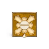 Jay Strongwater Leland Pave Corner 2" Crystal Picture Frame in Gold