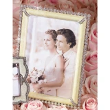 Jay Strongwater Lucas Stone Edge 5" x 7" Crystal Picture Frame in Crystal Pearl
