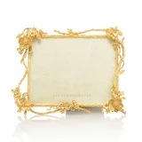 Jay Strongwater Dacia Floral Branch 8" x 10" Gold Picture Frame