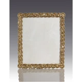 Jay Strongwater Aidan Braided 8" x 10" Picture Frame in Amber