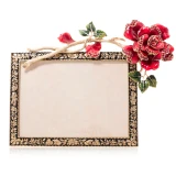 Jay Strongwater Rylee Night Bloom Rose 5" x 7" Crystal Picture Frame in Jewel